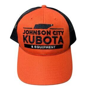 Kubota & Equipment Orange Black Adjustable Trucker Hat Johnson City, Tennessee
